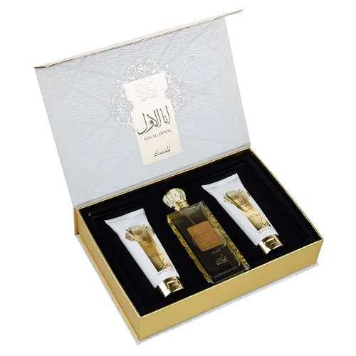 Set Cadou Ana Al Awwal Apa de Parfum + Gel De Dus + Lotiune de corp, Nusuk 100ml